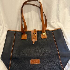 Dooney & Bourke Black and Brown Leather Tote